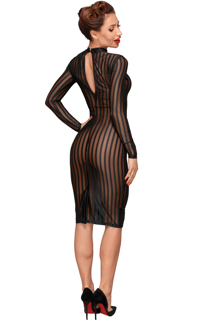 Classic dress made of elastic tulle F182 - 3XL-1