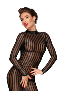 Classic dress made of elastic tulle F182 - 3XL-2