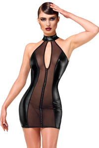 F370 Luxuria Crystal Sheer Mini Dress - 3XL-4