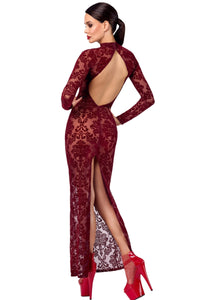 F383 Kink Royal gown/long dress red - 3XL-3