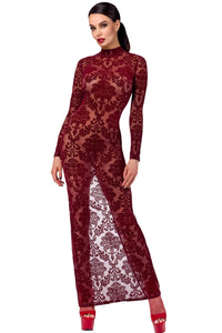 F383 Kink Royal gown/long dress red - 3XL-4