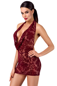 F385 Kink Royal cascade mini dress red - 3XL-4