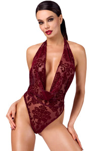 F386 Kink Royal cascade bodysuit red - 3XL-2