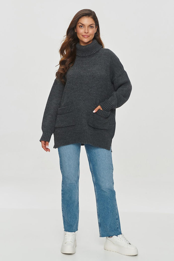 Turtleneck model 201796 Makadamia