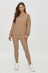 Long leggings model 202958 Makadamia