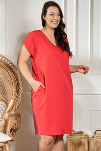 Plus size dress model 182163 Karko