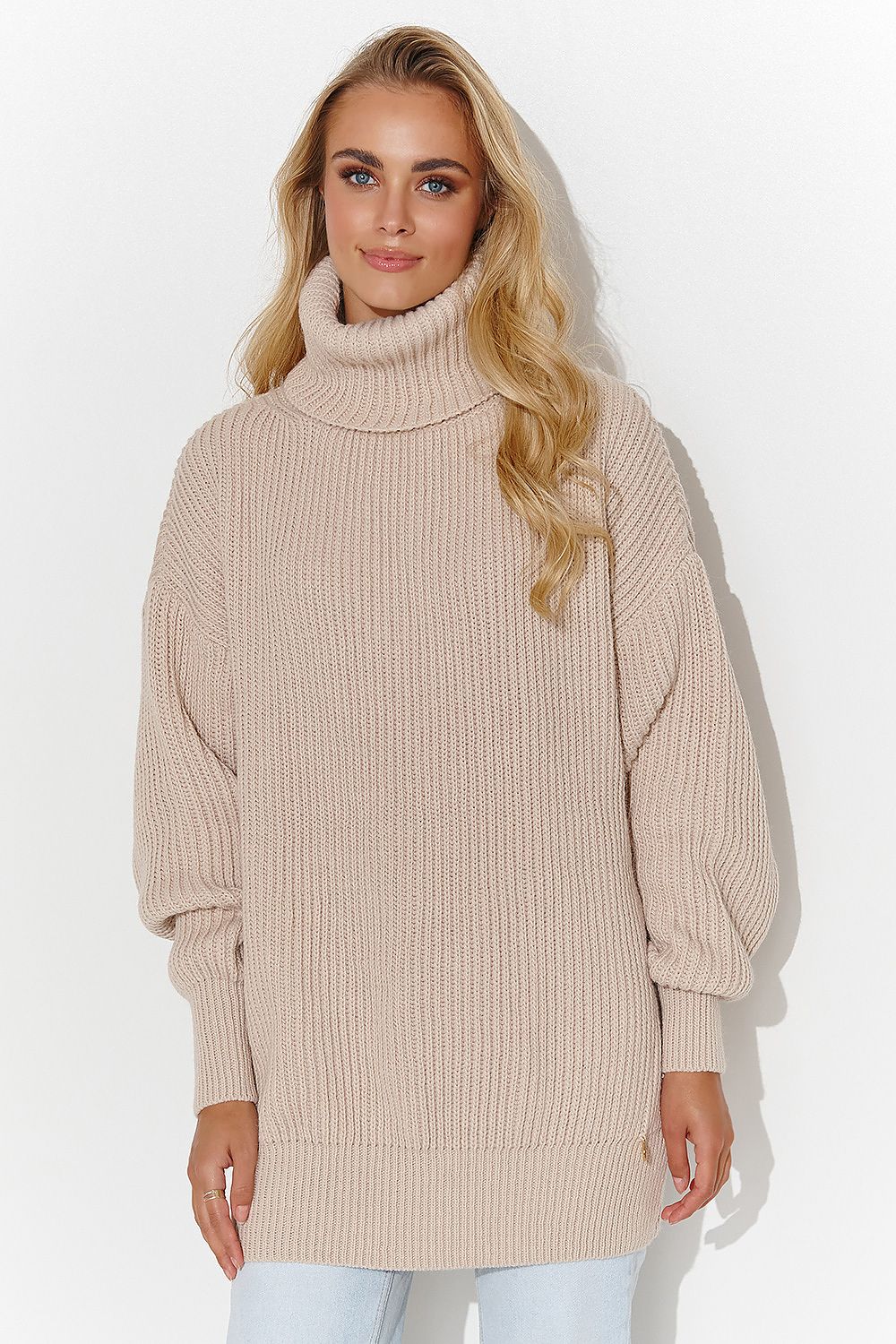 Turtleneck model 185214 Makadamia