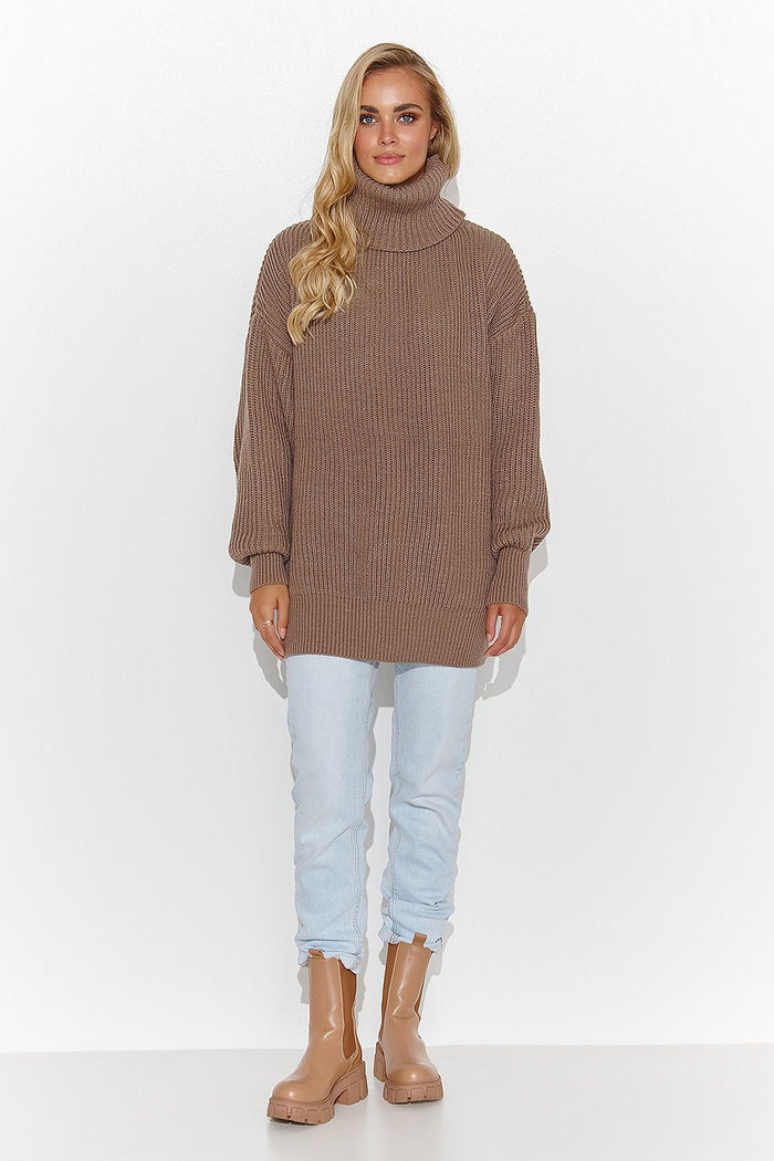 Turtleneck model 185216 Makadamia