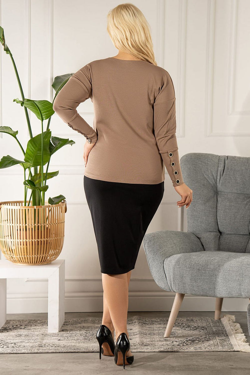 Plus size blouse model 175242 Karko