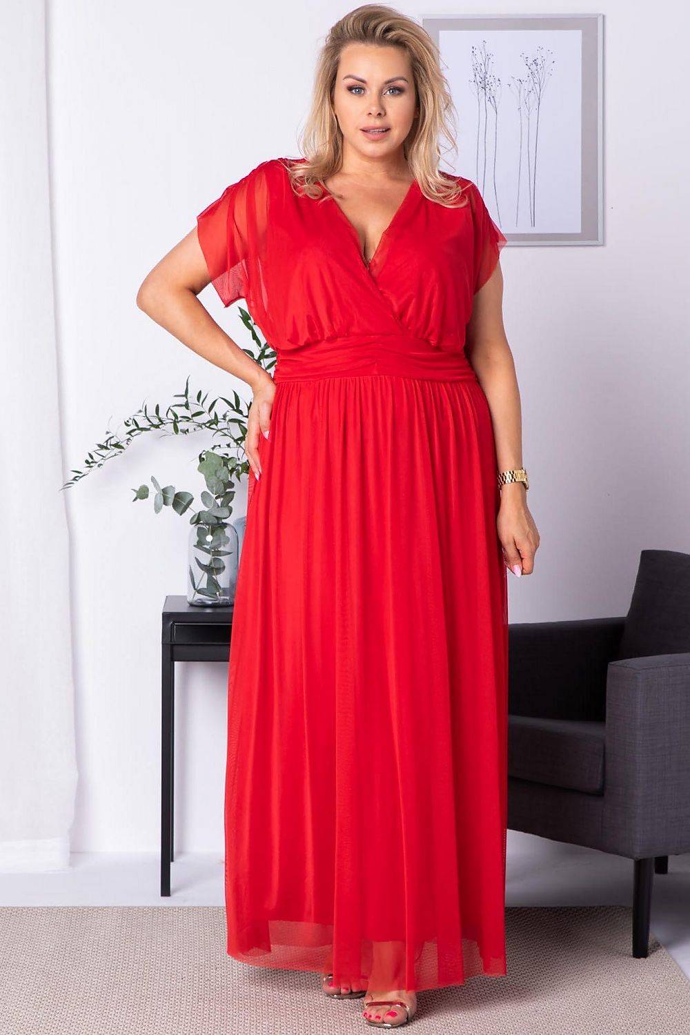 Plus size dress model 175249 Karko